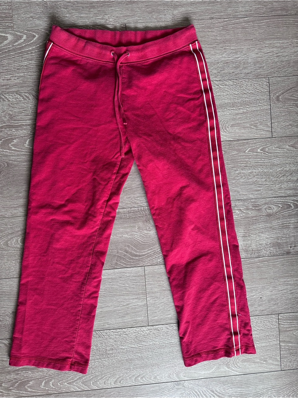 Y2K Sideways Women's Red Side-Stripe Pants